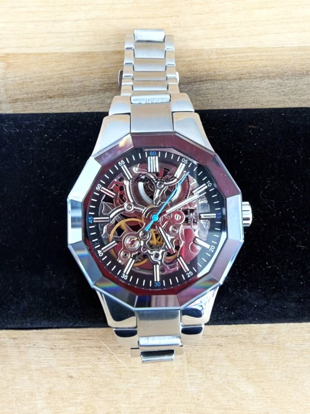KENNETH COLE KC4639 Skeleton Automatic Self-Winding Watch - TESTED and WORKING